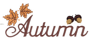 Autumn Leaves and Acorns Machine Embroidery Design