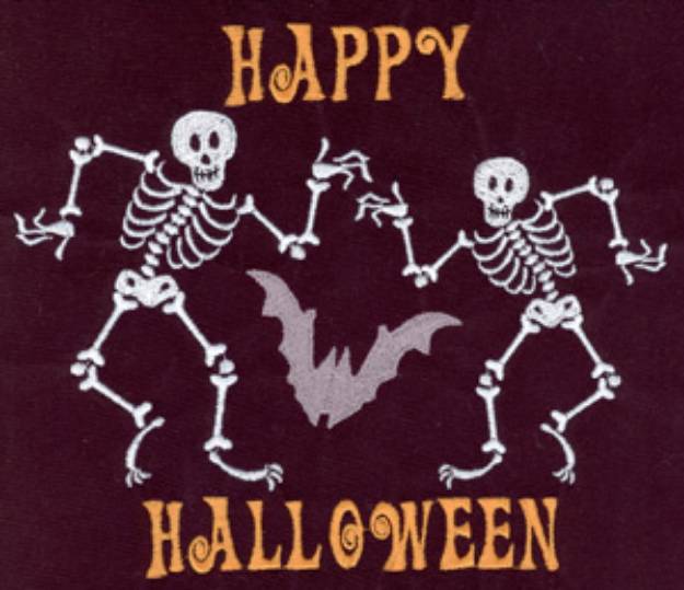Picture of Halloween Skeletons Machine Embroidery Design