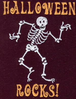 Halloween Skeleton Machine Embroidery Design