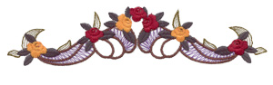 Fall Floral Border Machine Embroidery Design