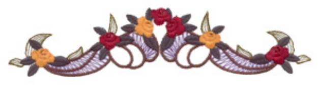Picture of Fall Floral Border Machine Embroidery Design