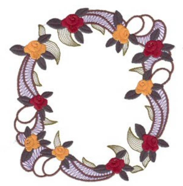 Picture of Fall Wreath Machine Embroidery Design