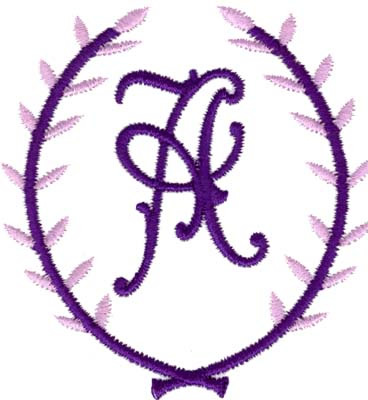 Crest Monogram A Machine Embroidery Design