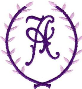 Picture of Crest Monogram A Machine Embroidery Design
