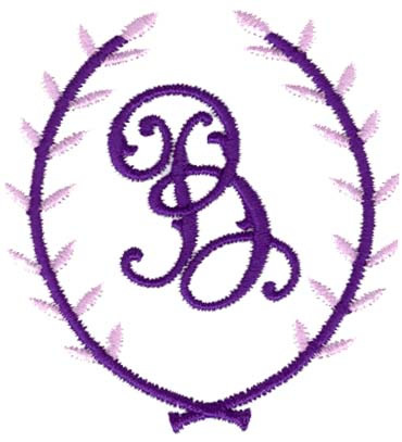 Crest Monogram B Machine Embroidery Design