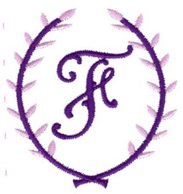 Picture of Crest Monogram F Machine Embroidery Design