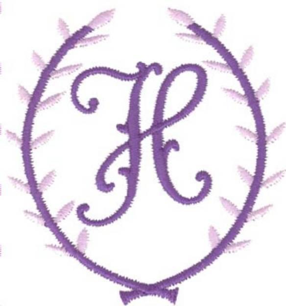 Picture of Crest Monogram H Machine Embroidery Design