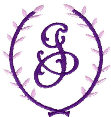 Crest Monogram J Machine Embroidery Design