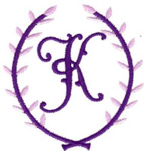 Picture of Crest Monogram K Machine Embroidery Design
