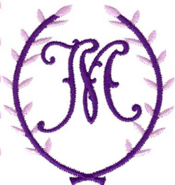 Picture of Crest Monogram M Machine Embroidery Design