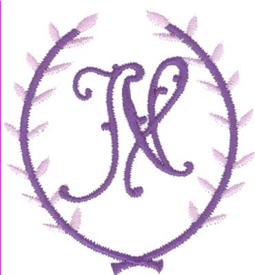 Crest Monogram N Machine Embroidery Design