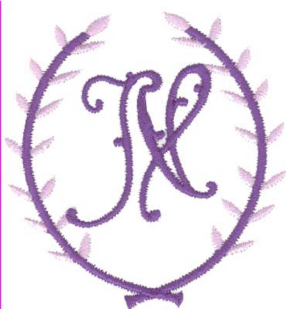 Picture of Crest Monogram N Machine Embroidery Design