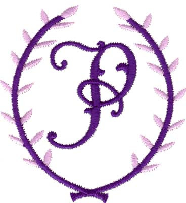 Crest Monogram P Machine Embroidery Design