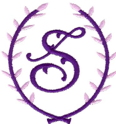 Crest Monogram S Machine Embroidery Design