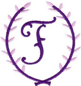 Picture of Crest Monogram T Machine Embroidery Design