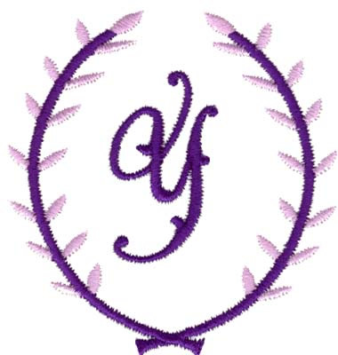 Crest Monogram Y Machine Embroidery Design