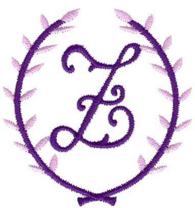 Crest Monogram Z Machine Embroidery Design