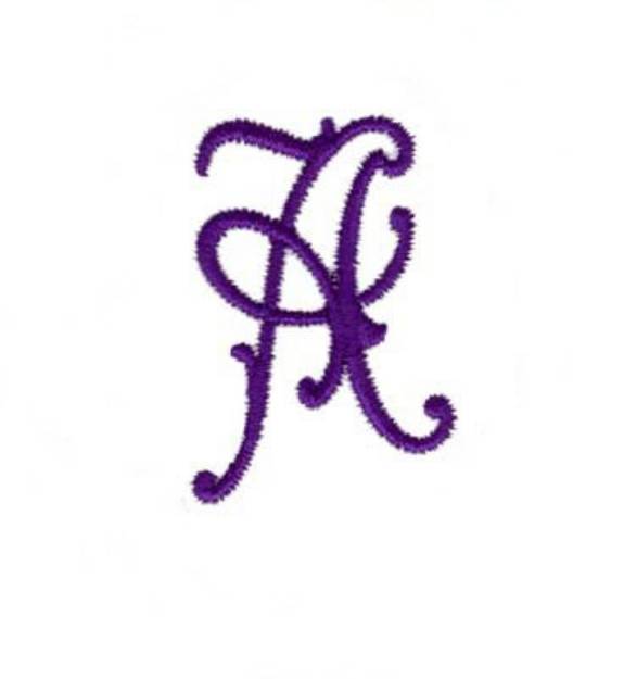 Picture of Elegant Vine Monogram A Machine Embroidery Design