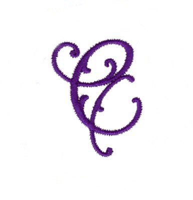Elegant Vine Monogram C Machine Embroidery Design
