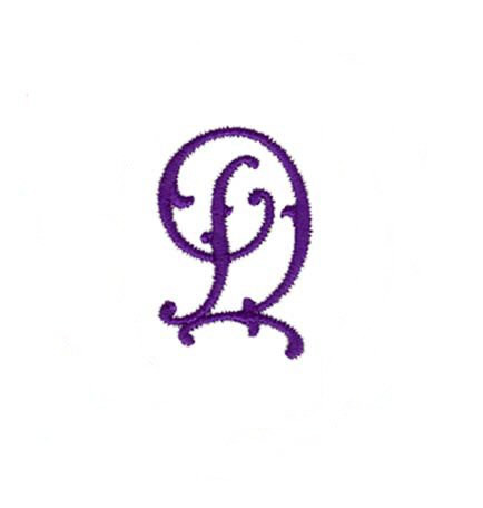 Elegant Vine Monogram D Machine Embroidery Design