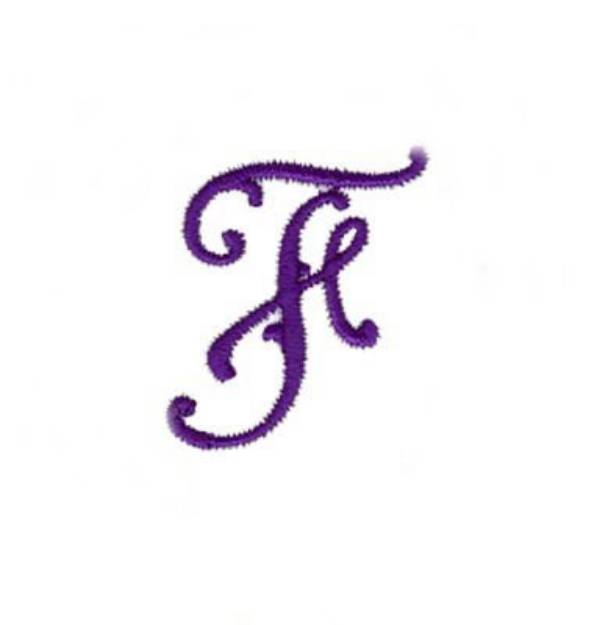 Picture of Elegant Vine Monogram F Machine Embroidery Design