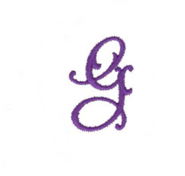Picture of Elegant Vine Monogram G Machine Embroidery Design