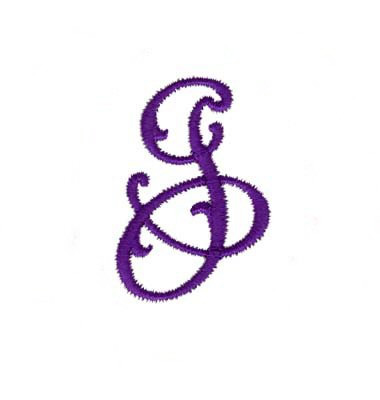 Elegant Vine Monogram J Machine Embroidery Design