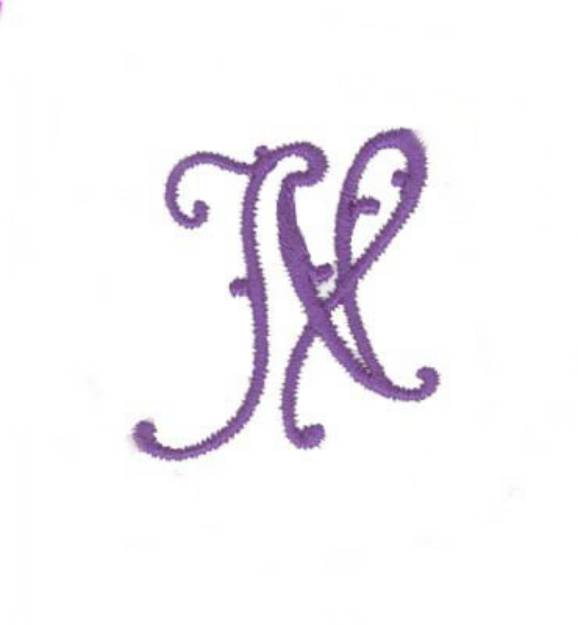 Picture of Elegant Vine Monogram N Machine Embroidery Design