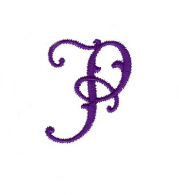 Elegant Vine Monogram P Machine Embroidery Design