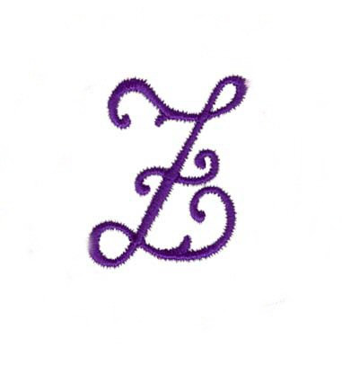 Elegant Vine Monogram Z Machine Embroidery Design