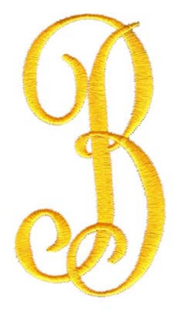 Picture of Big & Bold B Machine Embroidery Design