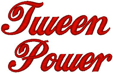 Tween Power Machine Embroidery Design