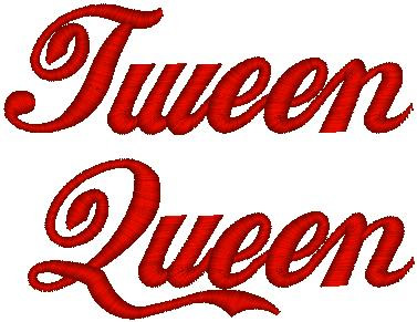 Tween Queen Machine Embroidery Design