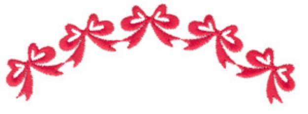 Picture of Ribbon and Bow Border Machine Embroidery Design