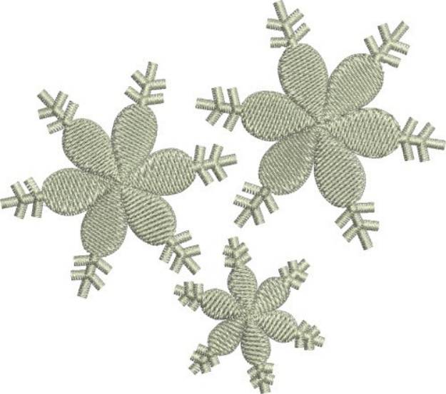 Picture of Filled Snowflakes Machine Embroidery Design