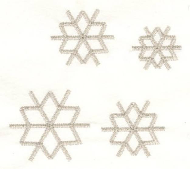 Picture of Star Snowflakes Machine Embroidery Design