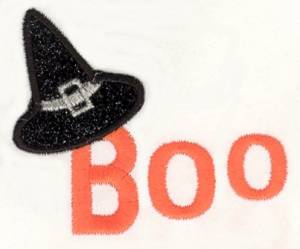 Picture of Boo Witch Hat Machine Embroidery Design