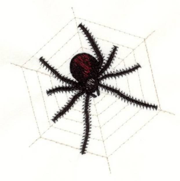 Picture of Spider and Web Machine Embroidery Design