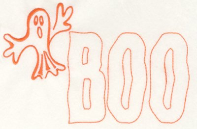 Boo Ghost Machine Embroidery Design