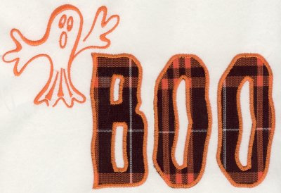 Boo Ghost Applique Machine Embroidery Design