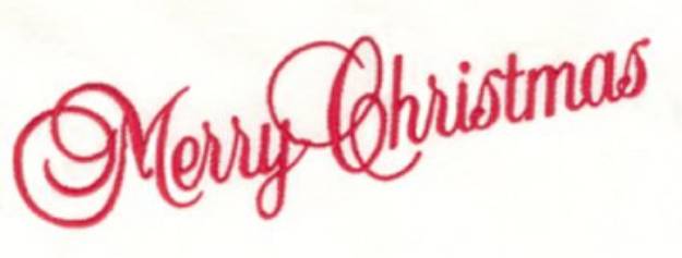 Picture of Cursive Merry Christmas Machine Embroidery Design
