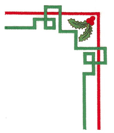 Holly Border Machine Embroidery Design
