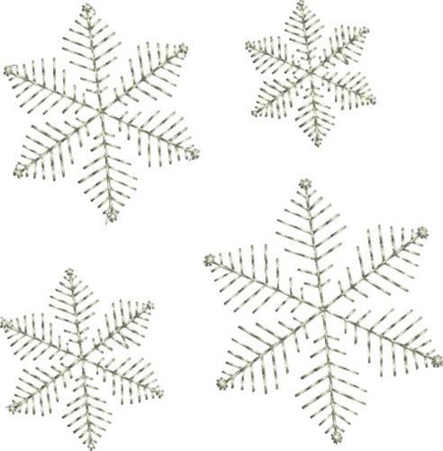 Feather Snowflakes Machine Embroidery Design
