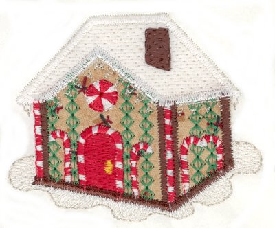 Gingerbread House Machine Embroidery Design