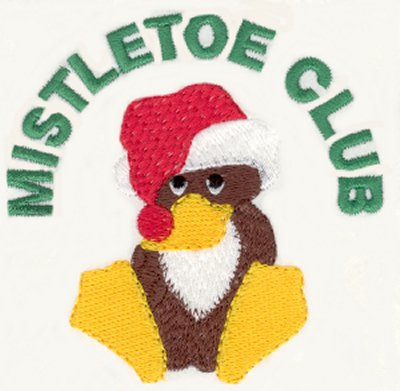 Mistletoe Duck Machine Embroidery Design