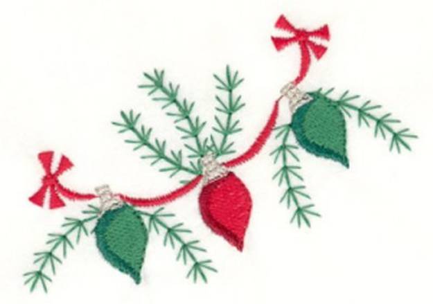 Picture of Christmas Tree Lights Machine Embroidery Design