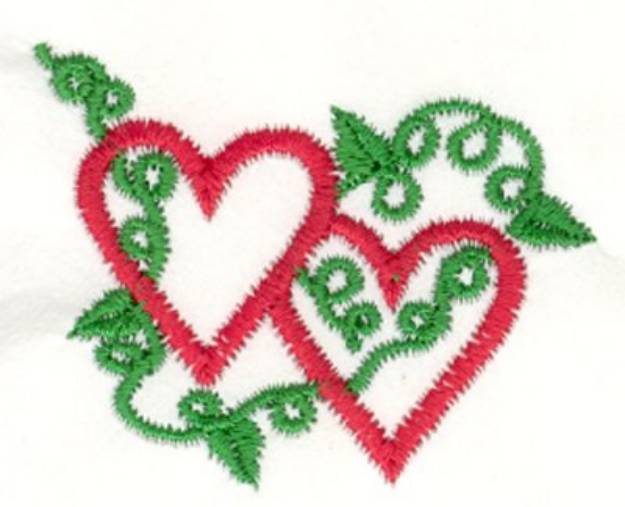 Picture of Leafy Heart Machine Embroidery Design