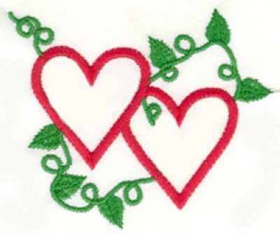 Vine Heart Machine Embroidery Design