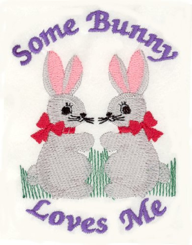 Bunnies in Love Machine Embroidery Design