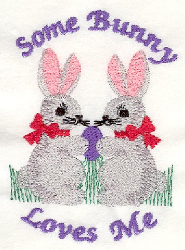 Bunnies in Love Machine Embroidery Design